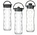 Lifefactory 16-Ounce BPA-Free Glass Water Bottle with Leakproof Cap & Silicone Sleeve, Transparent