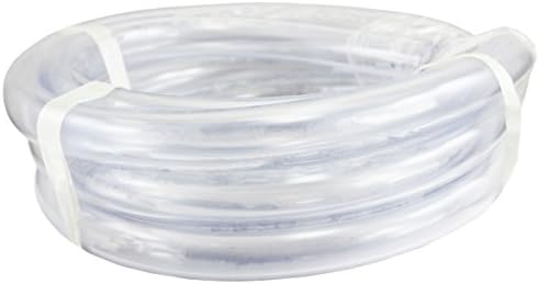 Duda EnergyLPpvc075-010ft 25' x 3/4 ID Low Pressure Clear Flexible PVC Tubing Heavy Duty UV Chemical Resistant Vinyl Hose