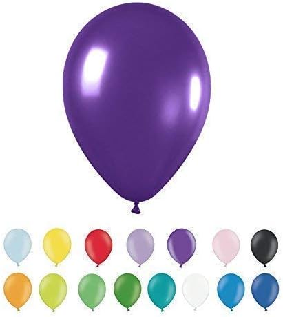 INERRA Balloons - Pack of 25 (Colour Options) Latex 10" Inch Suitable for Helium or Air Birthday Party and Wedding (Purple)