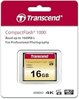 Transcend 16GB CompactFlash CF 1000 Memory Card 160MB/s U-DMA 7 4K UHD Video view 2