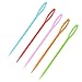 30 Pieces Colorful Plastic Sewing Needles, Color Scissor Sewing Yarn Needles Safety Plastic Lacing Needles for Crafts