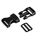 Coopay 20 Pack 1 Inch Flat Side Quick Release Plastic Buckles and 20 Pack 1 Inch Tri-Glide Slides Adjustment Clips