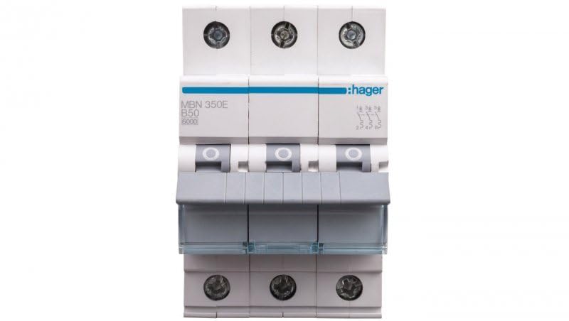 hager Polo 3P B 50A 6kA AC MBN350E Hager Polo 3250614313110 Circuit Breaker