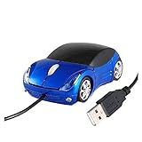 Leegoal(TM) Dark Blue Car Shaped USB Wired Optical Mouse for Notebook Laptop PC