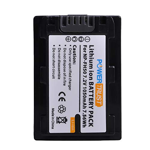 PowerTrust 2-Pack NP-FH50 Battery + USB Dual Charger for Sony NP-FH40 NP-FH30 NP-FP50 NP-FP51 H Series Batteries and DSC-HX1 HX100 HX100V HX200 HX200V HDR-TG1E TG3 TG5 TG7 A230 A290 A330 A390 - Thumbnail 5