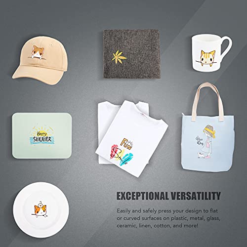 COZ Heat Press Machine, 8 in1 Swing Away Flat Plate Cap Mug Press Set