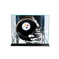 Perfect Cases NFL Rectangle Football Helmet Glass Display Case, Black