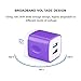 Charging Box, Charger Block, FiveBox 2-Pack Dual Port USB Wall Charger Case Base Brick Plug 2.1A Phone Charger Cube Dock Station for Apple iPhone X/8/7/6/6s/7 Plus, iPod, Android, iPad, Moto, HTC, LG