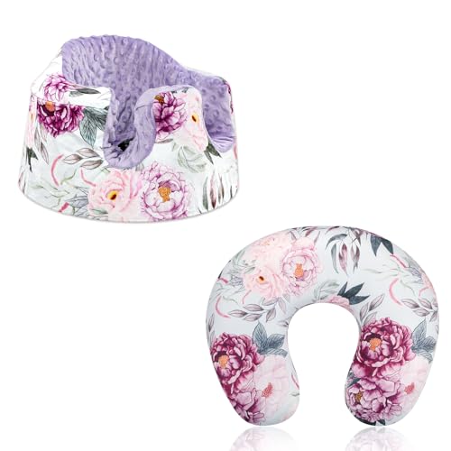 Baby Seat Cover Compatible with Bumbo Seat, Soft Comfortable Seat Cover for Baby Girl Boy, Baby Nursing Pillow Cover, Removeable Breastfeeding Pillow Slipcover, Purplre