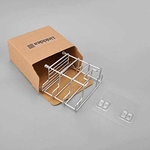 image for Linkidea Toothbrush Holder, Stainless Steel Multifunctional 1+2 Slot T