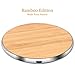 Krobot Wood Wireless Charger, 10W Bamboo Qi Wireless Charging Pad with Aluminum, Fast Charging for iPhone X, iPhone8/8 Plus, Samsung Galaxy S7/8 and All Qi-Enabled Devices