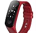 BOND Smart Wristband Blood Pressure Heart Rate Monitor Fitness Tracker Smart Bracelet Watch For ECG Upscale Wireless Smart Watch GIFT (RED)