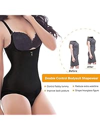 Nebility - Body de látex para mujer con cremallera y gancho