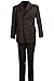 Allten Men's Cosplay Costume Dr Brown Pinstripe Suit Blazer Pants M