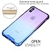 BAISRKE Slim Purple Blue Gradient Shock Absorption Protective Cases Soft TPU Bumper & Hard Plastic Back Cover for iPhone Xs Max 2018 6.5 inch