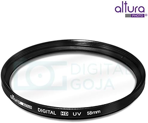 58mm Altura Photo UV Ultraviolet Lens Filter for Canon Rebel T6i T6s T5i T4i T3i T3 T2i T1i XT XTi XSi SL1, EOS 700D 650D 600D 1100D 550D 500D 100D 7
