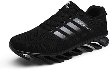 Men's Outdoor Springblade Shoes - Flyknit Upper Design Breathable Running Shoes Autumn Winter Sport Sneakers Rubber Sole