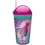 Zak Designs zak!snak Holds 4 oz. Snack and 10 oz. Drink, Trolls