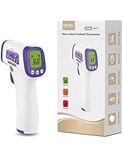 Forehead Thermometer,Non-Contact Infrared Forehead °F/°C Digital Thermometer Fever Alarm and Memory Function for Anyone with Accurate LCD Display （Battery not Include）