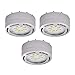 120 Volt LED Puck 3 Light Kit, White - LEDP3120WH