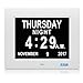 Digital Calendar 15.6 inch Digital Calendar Day Clock with Clear Large Non-Abbreviated Day & Month Wall Hanging or Desk/Shelf Clock Dementia Clock Pefect for Memory Loss Elderly Seniors Mother's Day