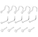 FIBO STEEL 15 PCS 20G Clear Bioflex Nose Rings Stud Retainer Body Jewelry Piercing,2mm Top Retainer Mix