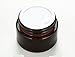Moyishi Glass 1 oz Amber Salve Jar w/Black Lid 4 pk