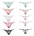Lace Stretch Thong Underwear Pack of 5 G-string T-back Thong Panties Seamless Lace Stretch Thongs (Small, Assorted)