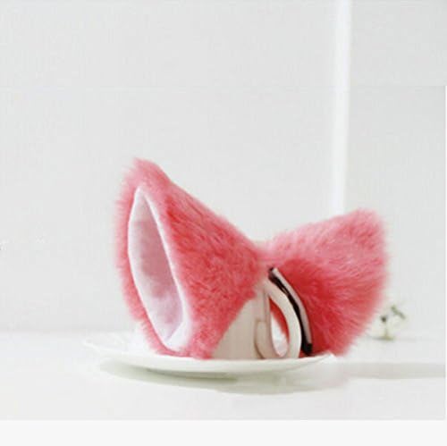 Sexy Cat Fox Long Fur Ears Anime Neko Costume Hair Clip Orecchiette Party's Cosplay(WRW)