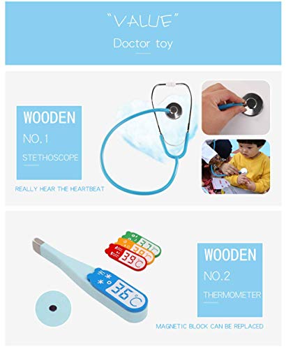 Quality Simulation Bag Medicine BoxChildren's Wooden Quality Simulation Bag Medicine Box Baby Home Simulation Doctor Injection Toy Gift Bag Medicine Kit Baby Simulation Doctor Injection Toy Gift - Thumbnail 4