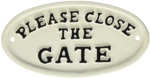 Abbott Collection Oval "Close the Gate" Sign