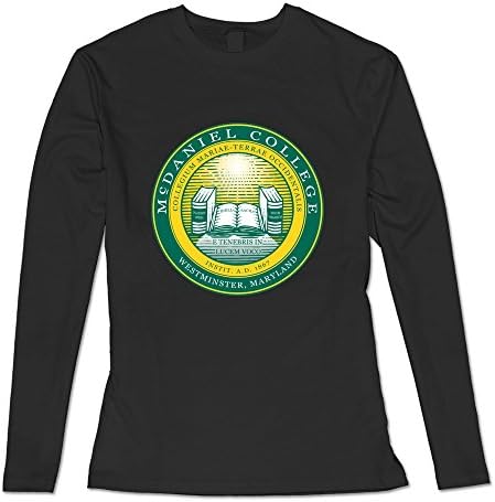 Ambom Black McDaniel College 100% Cotton T Shirts For Women Size L