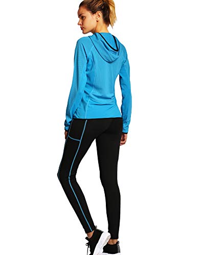 Activewear Sets for Women-Workout Clothes Gym Wear Tracksuits Yoga Jogging Outfit HoodieJacket Pant Legging 2PiecesSet - Thumbnail 5