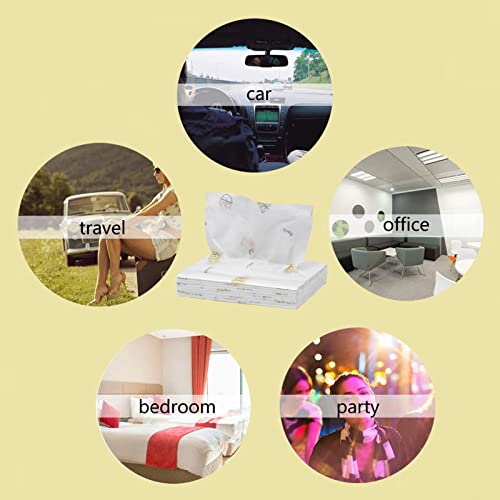 Facial Tissues Packs, Pocket Tissues Travel Size Cute Print Designed 3 Ply Tissue for Kid School Travel Camping Office Store Car, 16 Packs of 960 Total Tissues