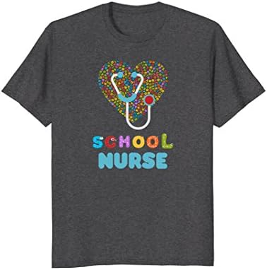 Mens School Nurse Appreciation Gift Nursing Love T-shirt Large Dark Heather