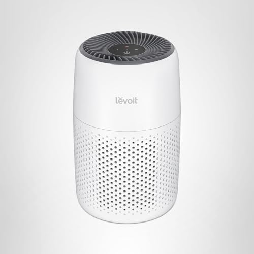 LEVOIT AIR PURIFIERS FOR BEDROOM HOME DORM, 3-IN-1 FILTER CLEANER WITH FRAGRANCE SPONGE FOR BETTER SLEEP,PORTABLE FILTERS SMOKE, ALLERGENS, PET DANDER, ODOR, DUST, OFFICE, DESKTOP, CORE MINI-P, WHITE