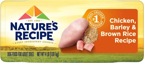 NATURE’S RECIPE DRY DOG FOOD, CHICKEN, BARLEY & BROWN RICE RECIPE, 4 LB. BAG