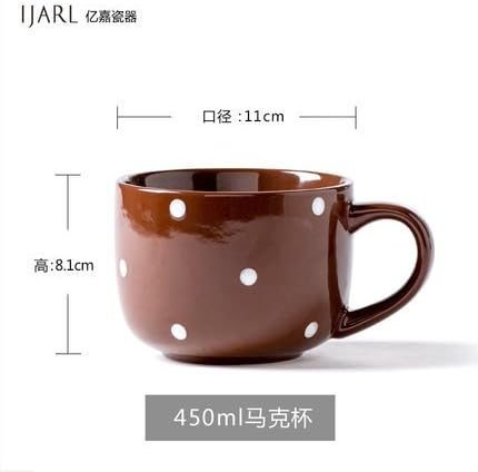 XXO Creative lovely mug soup bowl personality breakfast milk cup of coffee cups oatmeal Cup Ceramic cups , Couples Brown