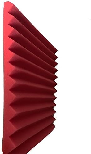 48 Pack Black red 1" x 12" x 12" Acoustic Wedge Studio Foam Sound Absorption Wall Panels - Image 5