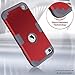iPod Touch 7 Armor Case with 2 Screen Protectors, IDweel 3 in 1 Hard PC Case + Silicone Shockproof for Kids Heavy Duty Hard Case Armor Cover for 2019 iPod Touch 7th/6th/5th Gen, Red+Gray