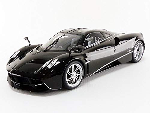 Pagani Huayra Black w/ Silver Stripes & Silver Wheels 1/12 Model Car by Autoart 12233