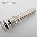 VCCUCINE Brushed Nickel Lavatory Water Stopper Pop Up Bathroom Vanity Sink Drain with Overflow, Vanity Sink Drain Stopper