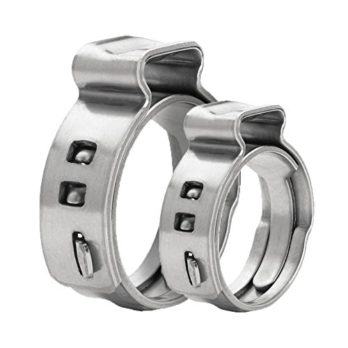 Supply Giant Pex Cinch Clamps - 100 pcs of 1/2" + 50 pcs of 3/4" Stainless Steel Cinch Corrosion-Resistant Clamps for Radiant Heating, Domestic Water & Other Plumbing Applications