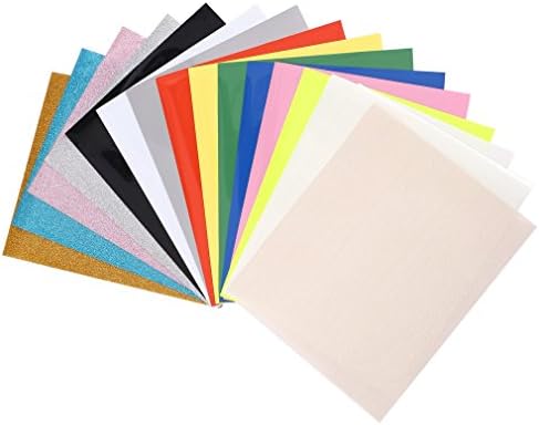 Premium Iron on Vinyl Bundle NiceHyacinth 15 Heat Transfer Vinyl Sheets 12x10" for Cricut & Silhouette - New HTV Vinyl for Clothing & Mugs