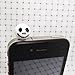 White Black Jack Skellington Skeleton Skull Ghost Dust Plug 3.5mm Phone Accessory iPhone Dust Plug Phone Charm Headphone Jack Earphone Cap Ear Cap Dust Plug (White)