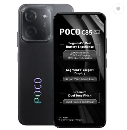 Poco C85 5G Power Black 8GB RAM 128GB ROM
