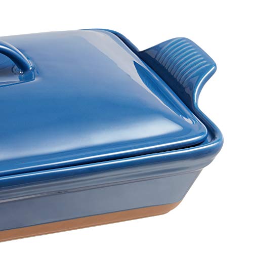 New Parker Rectangular Casserole Baking Dish with Lid, 6 Piece Set (Blue) - Thumbnail 3