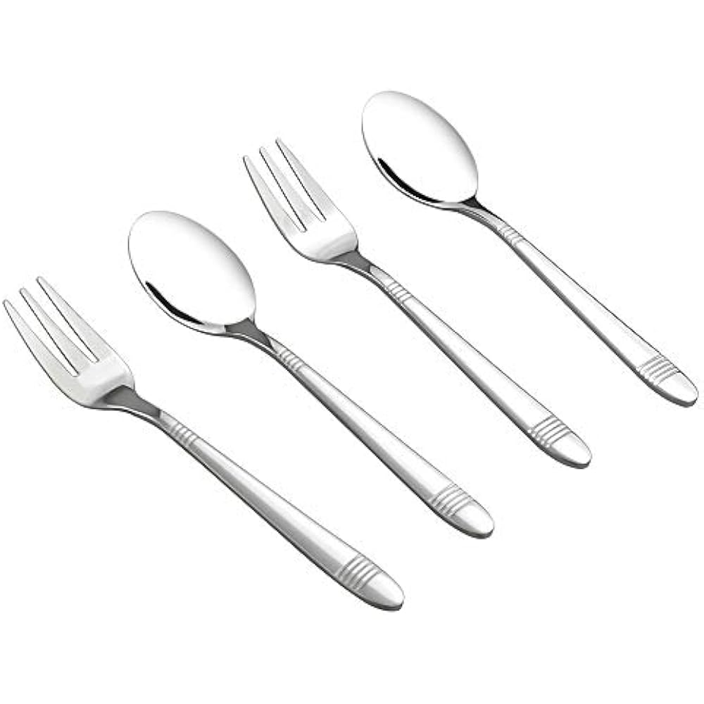 12piece Stainless Steel Tea Spoons And Tasting Appetizer Cake Forks, 6