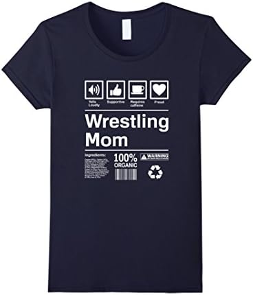 Womens Wrestling Mom T-Shirt | Wrestling Mom Shirts XL Navy