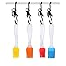 Fodier Silicone Basting/Pastry/Oil Brush, Serving for Kitchen Gadgets, BBQ Grilling, Marinating, Cooking, Baking, Cake Desserts, Steak and More. Set of 4 (Multicolor)